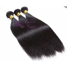 Cabelo Humano Em Tela Liso Leve Ondas Castanho 40cm 100g Foto mini  2