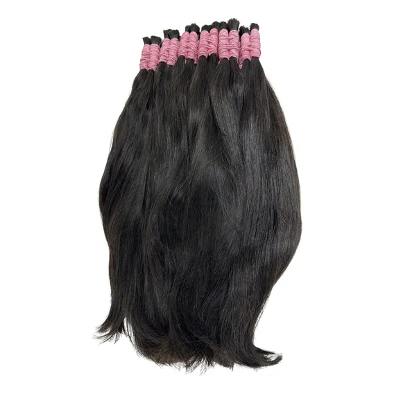 Cabelo Humano Liso 40-45 Cm Com 50 Gramas. Cor Castanho Natural Foto 1