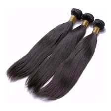 Cabelo Humano Liso Em Tela Castanho 30cm 150g Foto mini 1
