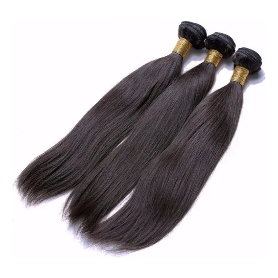 Cabelo Humano Liso Em Tela Castanho 30cm 150g Foto 1