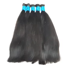 Cabelo Humano Liso Natural 40cm - 150 Gramas Imediato Cor Castanho Foto mini  3