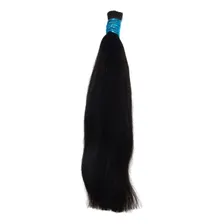Cabelo Humano Liso Natural 40cm - 150 Gramas Imediato Cor Castanho Foto mini  2