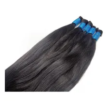 Cabelo Humano Liso Natural 65 Cm- 100 Gramas Imediato Cor Castanho Foto mini  2