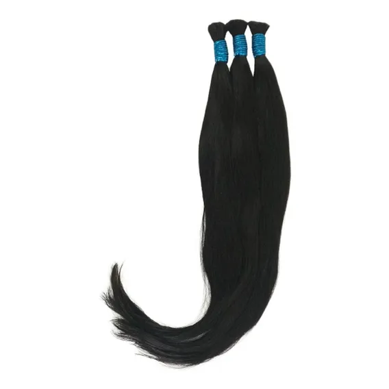 Cabelo Humano Liso Natural 70cm - 200 Gramas Imediato Cor Castanho Foto 1