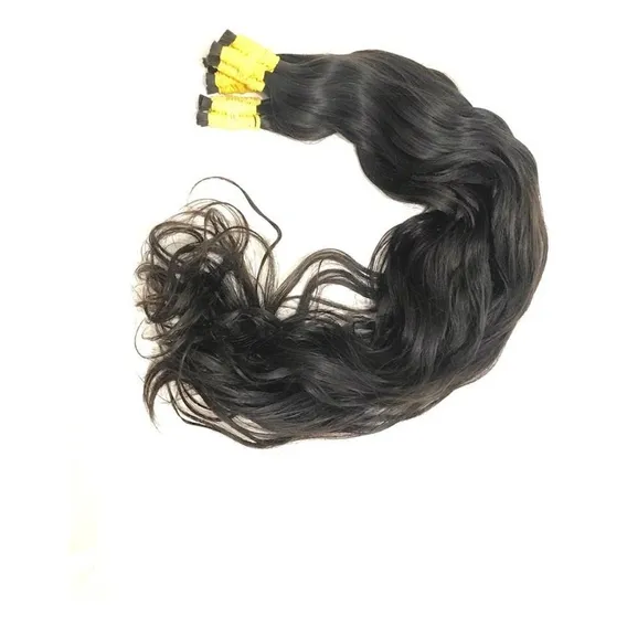 Cabelo Humano Liso Ondulado Virgem 50cm, 50gr Pontas Cheias Cor Castanho Foto 1