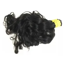 Cabelo Humano Liso Ondulado Virgem 50cm, 50gr Pontas Cheias Cor Castanho Foto mini  2