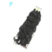 Cabelo Humano Liso Ondulado Virgem 60cm 50gr Pontas Cheias Cor Castanho Foto mini 1