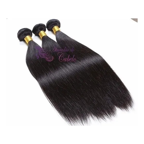 Cabelo Humano Liso Virgem Tela Castanho 70cm 300 Gramas Foto 1