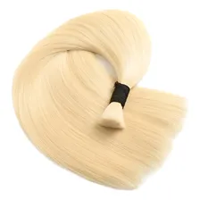 Cabelo Humano Loiro Mega Hair Cor 10 - 60cm Com 50 Gr Foto mini 1