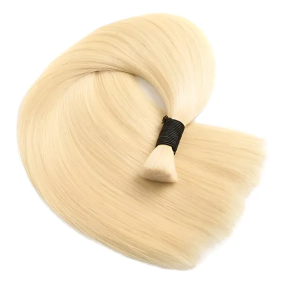 Cabelo Humano Loiro Mega Hair Cor 10 - 60cm Com 50 Gr Foto 1