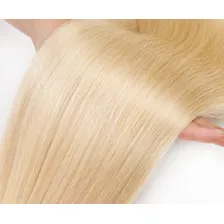 Cabelo Humano Loiro Mega Hair Cor 10 - 60cm Com 50 Gr Foto mini 3