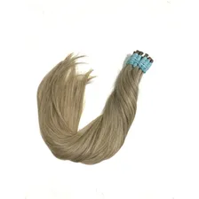 Cabelo Humano Mega/hair Loiro Mesclado Cinza 65 Cm/50grs Foto mini 2