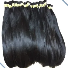 Cabelo Humano Megahair Virgem Natural 70 A 75cm - 100gramas Cor Liso Natural Castanho Medio Foto mini 1