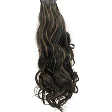 Cabelo Humano Morena Iluminada P/mega-hair 55cm/100 Grs. Foto mini 1