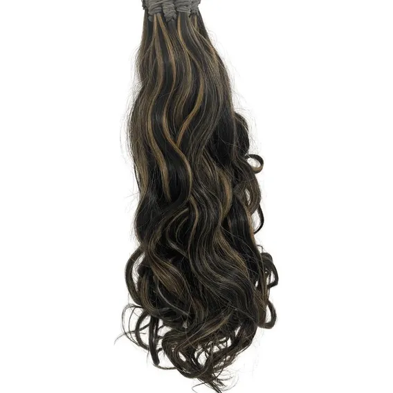 Cabelo Humano Morena Iluminada P/mega-hair 55cm/100 Grs. Foto 1