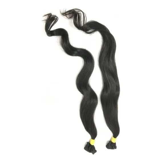 Cabelo Humano Na Tela Virgem Leves Ondas 50cm Com 50 Grs. Foto 1