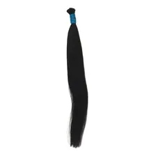 Cabelo humano natural liso 75 cm 100 gramas cor castanho Foto mini 1