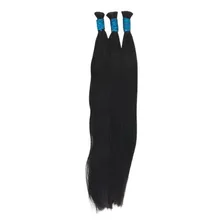 Cabelo humano natural liso 75 cm 100 gramas cor castanho Foto mini 4