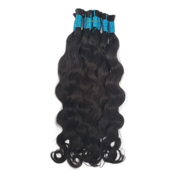 Cabelo Humano Natural Liso Ondulado 50/55cm 150 Gramas Foto 1