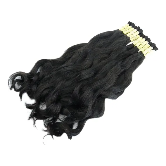 Cabelo Humano Ondulado Natural 40cm - 150g Imediato Cor Castanho Foto 1