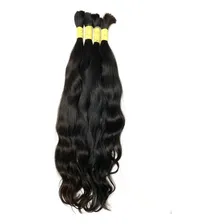 Cabelo Humano Ondulado Natural 60cm - 150g Imediato Cor Castanho Foto mini  3