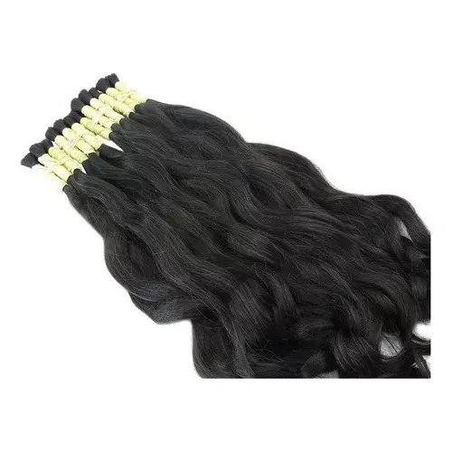 Cabelo Humano Ondulado Natural 60cm - 150g Imediato Cor Castanho Foto 1