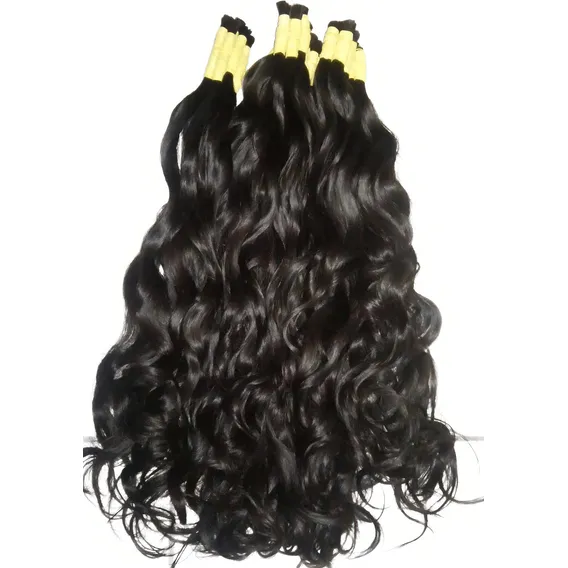 Cabelo Humano P/mega Hair Leve Ondas 60 Cm 100 Gramas Cor Castanho Medio Foto 1