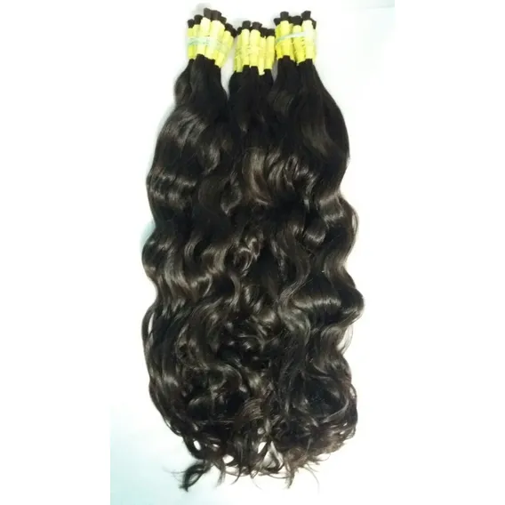 Cabelo Humano P/mega Hair Leve Ondas 65 Cm 150 Gramas Cor Castanho Foto 1