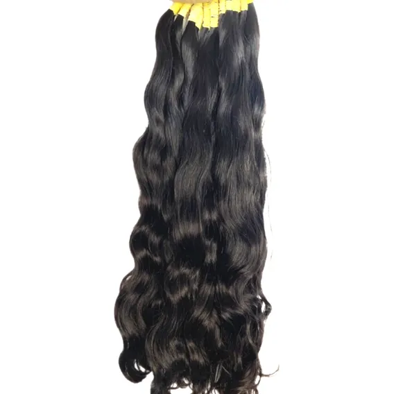 Cabelo Humano Virgem Ondulado 70/75cm -200 Gramas Cor Castanho Foto 1