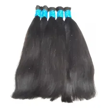 Cabelo Indiano Natural Queratina Castanho 65 cm 200 gramas Foto mini  3