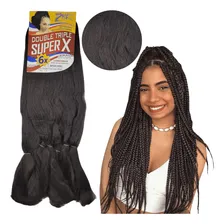Cabelo Jumbo Jumbão Super X Tranças Kanekalon Box Braid 400g Cor Castanho#6 Foto  mini 1