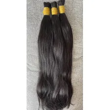 Cabelo Liso 60/65cm Humano Natural Preto 50gramas Foto mini 4
