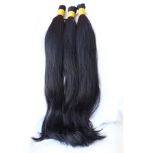 Cabelo Liso 60/65cm Humano Natural Preto 50gramas Foto mini 2