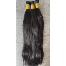 Cabelo Liso 70/75cm Humano Natural Preto 50 Gramas Foto mini 3