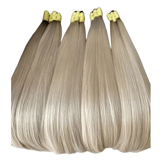 Cabelo Loiro Descolorido 50/55cm Brasileiro Do Sul 50g Foto 1