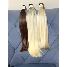 Cabelo Loiro Descolorido 50/55cm Brasileiro Do Sul 50g Foto mini 4