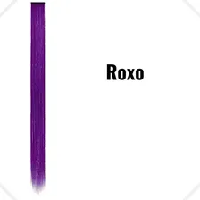 Cabelo Mechas Colorida Aplique Tic Tac 70cm Fibra Japonesa Cor Tic Tac Roxo Foto mini 2
