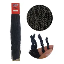 Cabelo Miojo Trançado Kanekalon Trancinha Pronta Varia Cores Cor Preto Foto mini 1