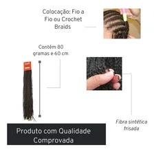 Cabelo Miojo Trançado Kanekalon Trancinha Pronta Varia Cores Cor Preto Foto mini 4