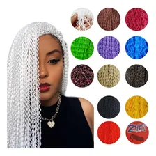 Cabelo Miojo Trançado Kanekalon Trancinha Pronta Varia Cores Cor Preto Foto mini 3
