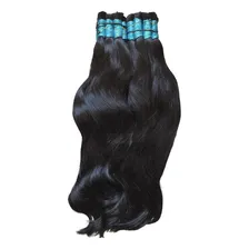 Cabelo Natural Humano Cor Castanho 55cm 150 gramas Foto mini 1