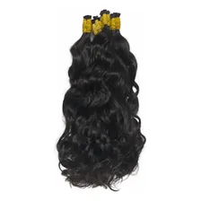 Cabelo Natural Humano P/mega Hair Leve Ondas 65 Cm 100 Gr! Cor Castanho Medio Foto  mini 1