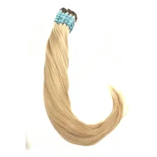 Cabelo natural loiro claro 75cm liso 100 gramas Foto mini 2
