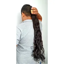 Cabelo Natural Mega Hair Liso Ondulado 70 Cm 300 Gramas Cor Castanho Foto mini 4