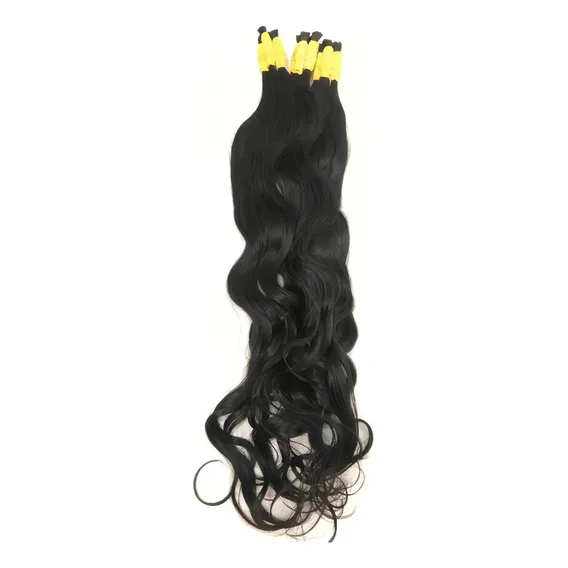 Cabelo Natural Mega Hair Liso Ondulado 75 Cm 300 Gramas. Cor Castanho Foto 1