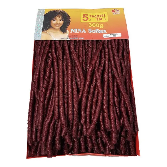 Cabelo Nina Soft Dread Fibra Sintética 360g Crochet Braid Foto 1