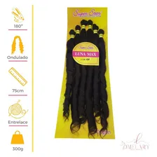 Cabelo Ondulado Cacheado Luna Max Longo Fecha A Cabeça 300g Cor Chocolate Foto mini 2