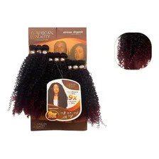 Cabelo Orgânico 65cm Cacheado C/320g African Beauty 9 Telas Cor Ombre Bug Foto  mini 1