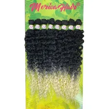 Cabelo Orgânico Cacheado Afro Natural 8 Telas 270 Gr 60 Cm Cor Ombre Loiro Foto mini  2