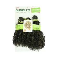 Cabelo Orgânico Cacheado Bundles Goivo 285gr 60 Cm+brinde Cor Castanho Com Mechas Mel Sp2/27 Foto  mini 1